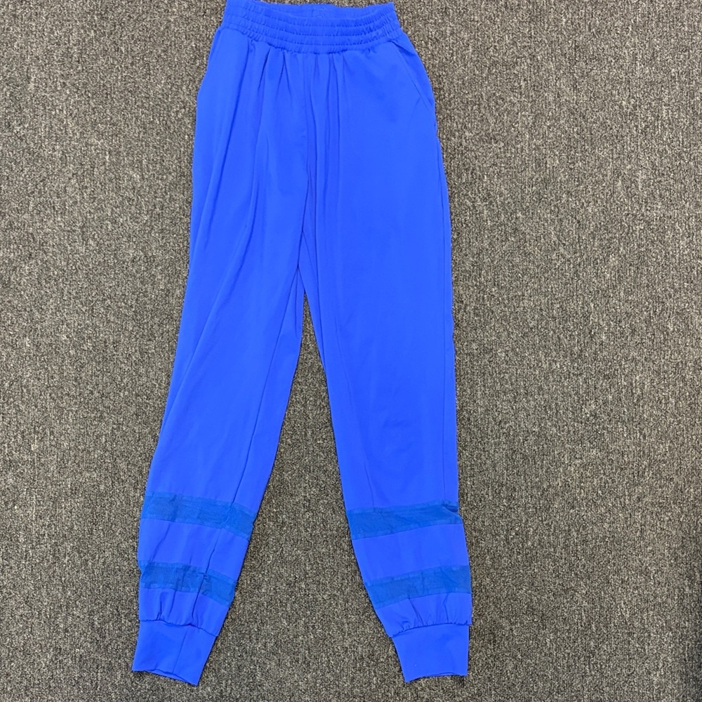 Blue Jogger Dance Pants- Purple Pixies Adult S